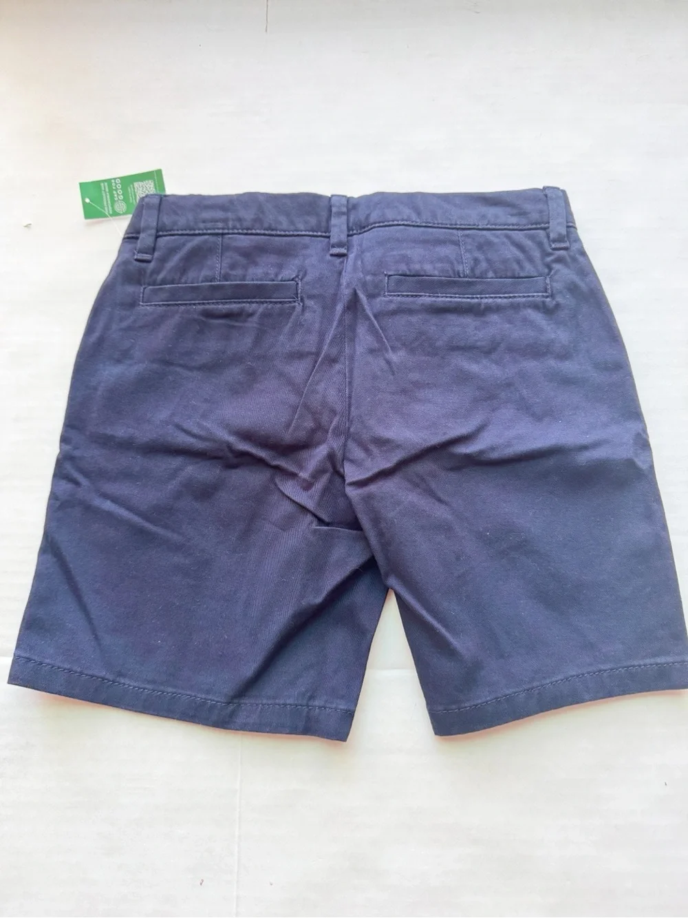 Gap Boys New Classic Navy Blue Chino Shorts Organic Cotton Blend NWT